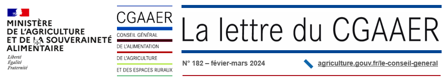 Bandeau la Lettre du CGAAER n°182 février mars 2024 