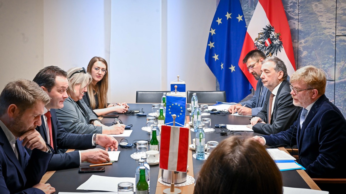 Visite de Marc Fesneau en Autriche, le 2 janvier 2024.