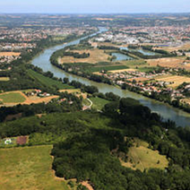 L'Adour vue du ciel