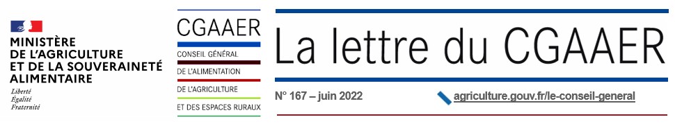 Bandeau de juin de la lettre du conseil général de l'alimentation de l'agriculture et des espaces ruraux