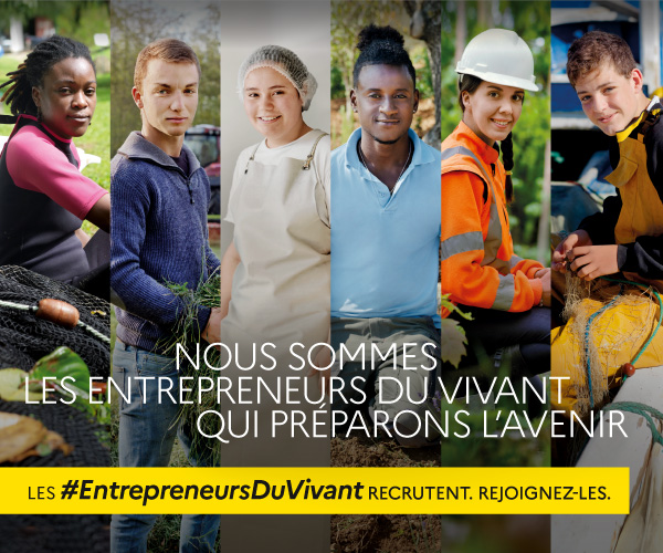 affiche de la campgne métier entrepreneurs du vivant