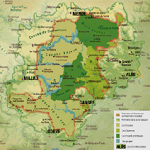 Carte du Bien Causses et Cévennes