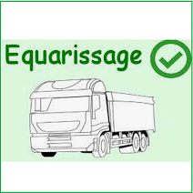 Image clipart présentant un camion le texte équarissage est présent au dessus