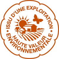 Logo HVE : Issu d'une exploitation haute valeur environnementale