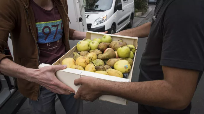 Don de cagette de pommes et de poires