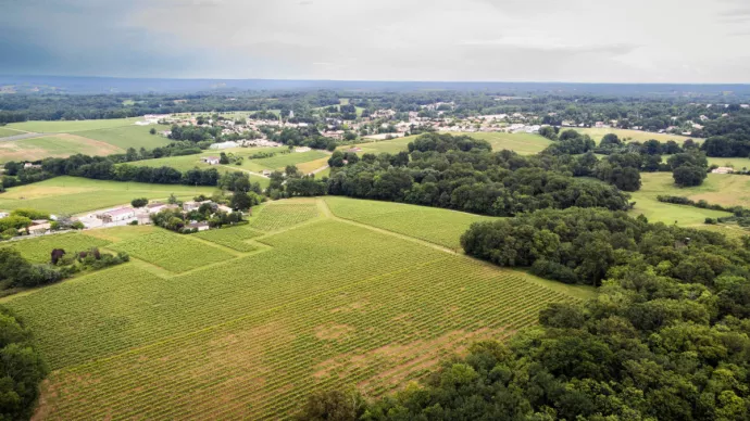 Vignoble bordelais vue du ciel