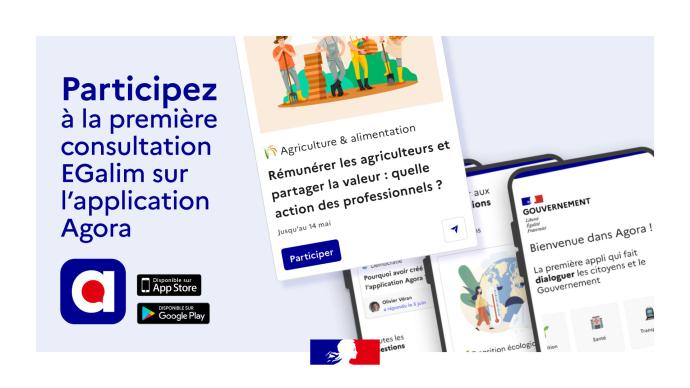 Participez à la première consultation EGAlim sur l'application Agora