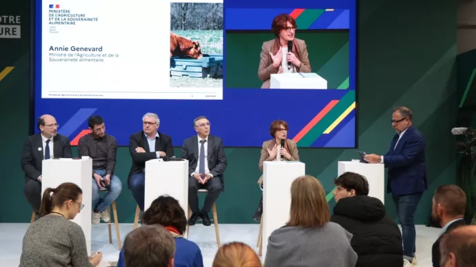 La ministre Annie Genevard à l’occasion du Salon international de l’agriculture, mardi 25 février 2025.