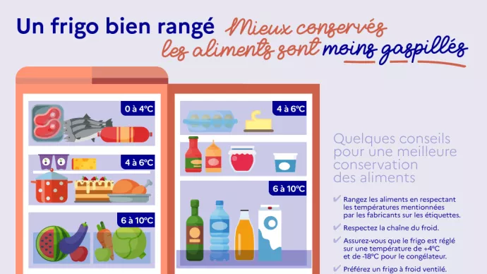 Infographie, un frigo bien rangé