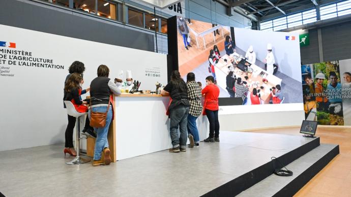 Le stand du ministère de l'Agriculture et de l'Alimentation au SIA2022.