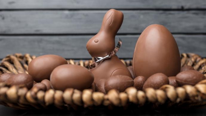 Lapin et œufs en chocolat