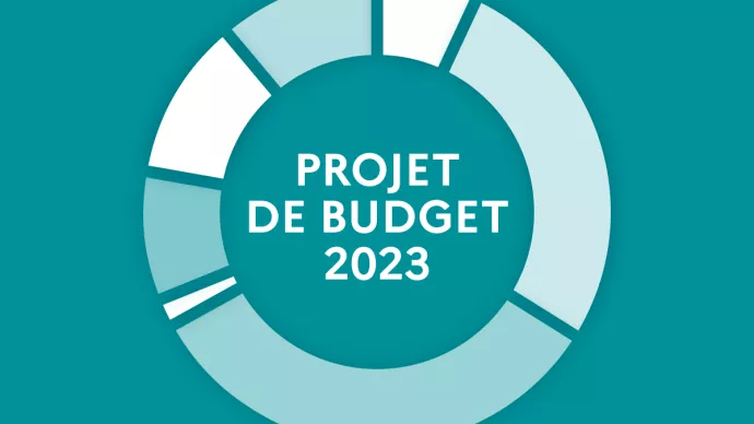 Couverture du dossier de presse présentant le projet de budget pour 2023 du ministère de l'Agriculture et de la Souverainenté alimentaire