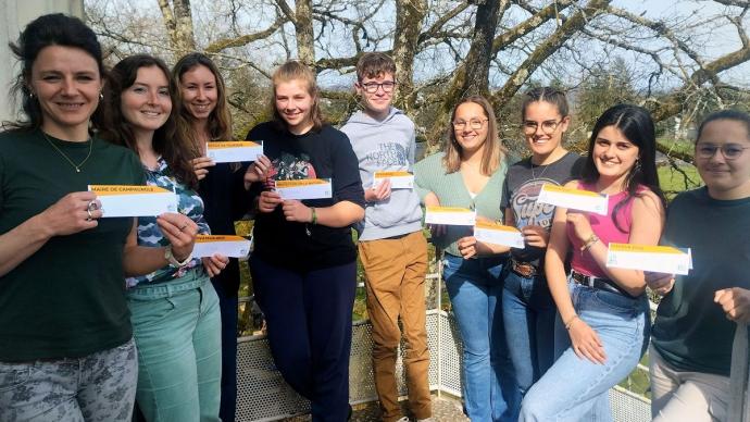 Groupe de lycéens de l’Agrocampus Périgord ayant participé à la 3e édition du Printemps des transitions.