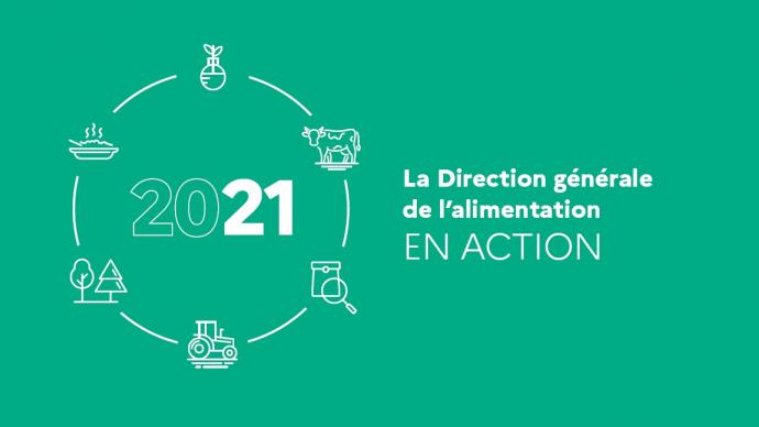 Visuel de la premiere page du rapport d'activité 2021 de la DGAL